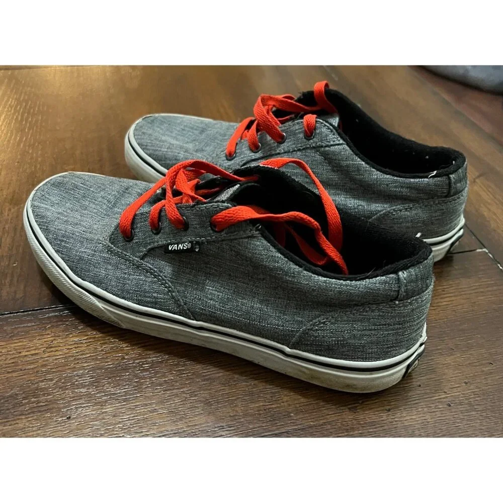 Vans Grey Lace Up Sneakers Era Classic Style Youth Size 6 - Picture 3 of 9